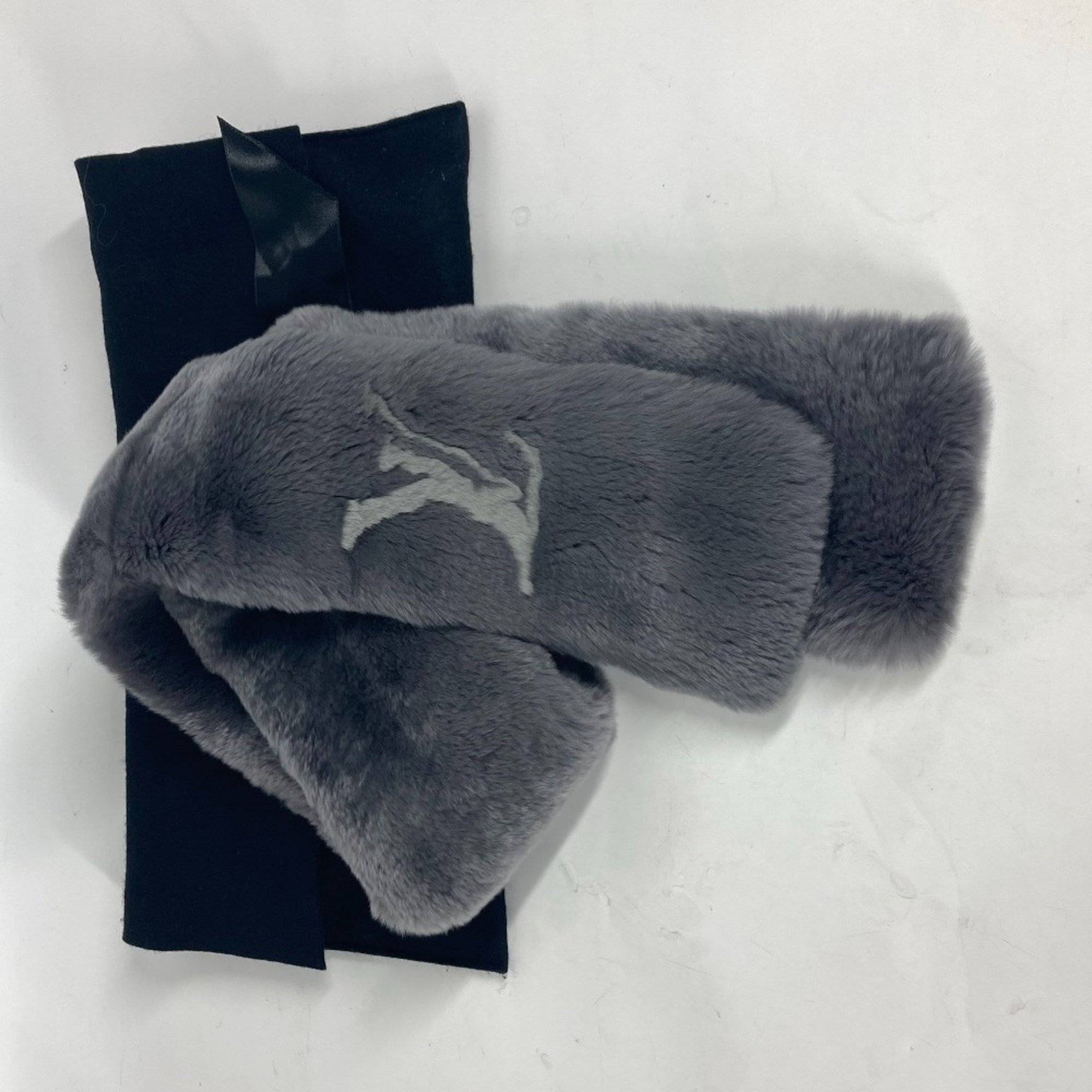 LOUIS VUITTON MP0035 Fur Echarpe Rex Tippet Scarf Rabbit Women's Grey