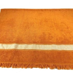 HERMES Hermes Bath Towel, Knee Blanket, Yachting Beach Large Cotton, Women's, Orange