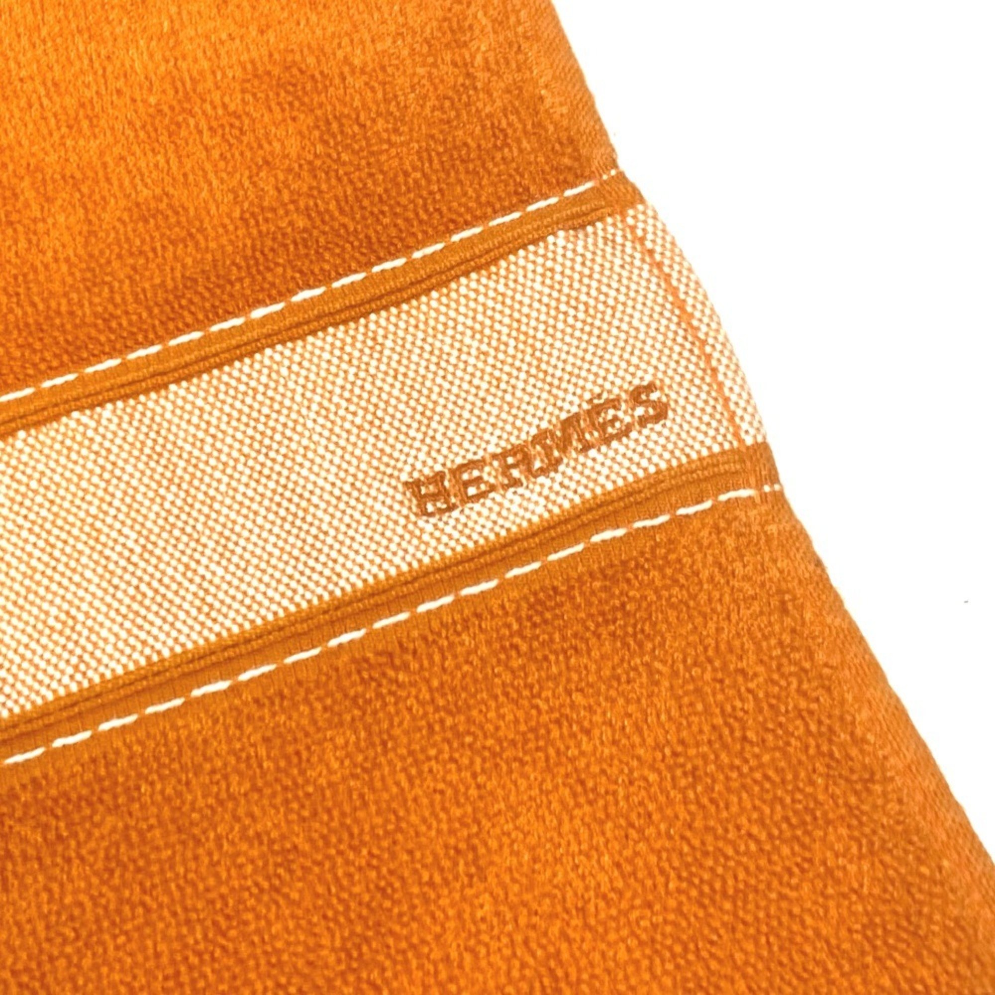 HERMES Hermes Bath Towel, Knee Blanket, Yachting Beach Large Cotton, Women's, Orange