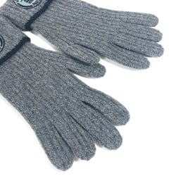 LOUIS VUITTON Louis Vuitton Patch Bicolor Gloves Cashmere Men's Grey