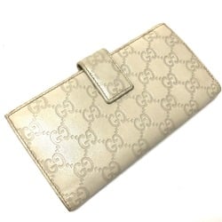 GUCCI 167464 W Long Wallet PRINCY Guccissima Shima Leather Ivory White Women's