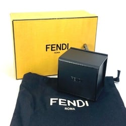 FENDI 7AR894 MINIBOX Bag Charm Keychain Leather Women's Black