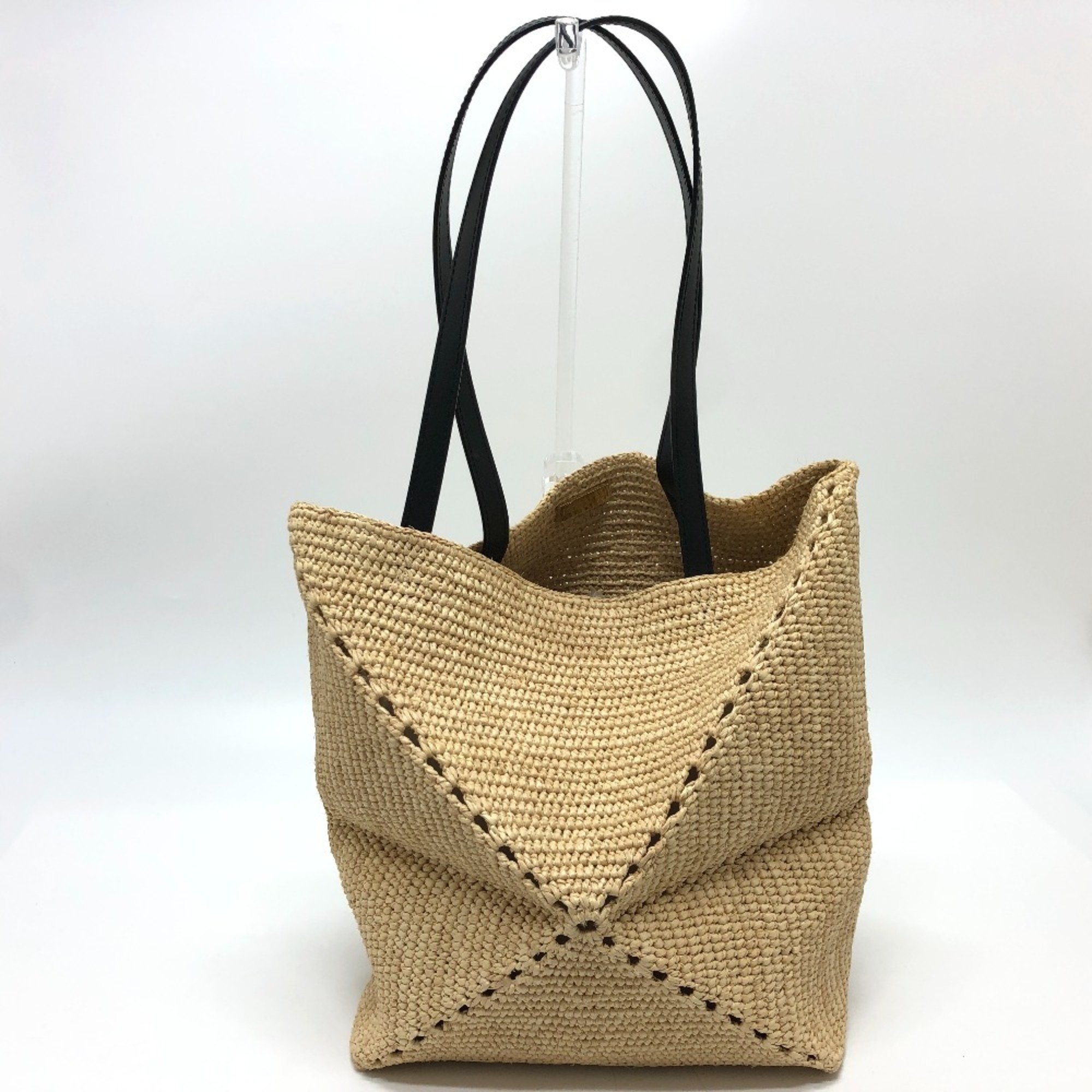 LOEWE A779G50X08 Puzzlefold Medium Tote Bag Raffia Women's Natural Beige Similar