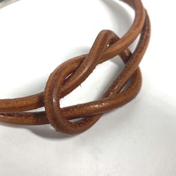 HERMES Hermes Herculide Double Bracelet Leather Men's Women's Brown