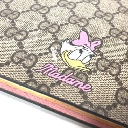 GUCCI Gucci Disney Collaboration DISNEY Daisy Duck GG Supreme Memo Pad Notebook Stationery Women's Beige