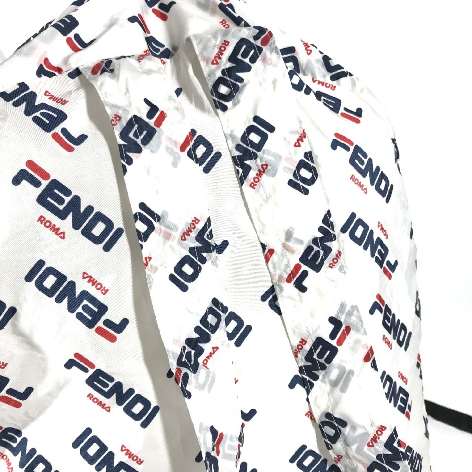 FENDI backpack, FILA collaboration, nylon, women's, white