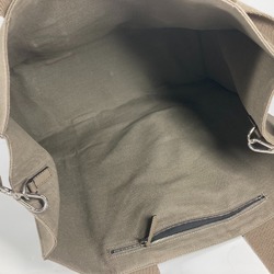 FENDI 7VA558 TOTE CANVAS Tote Canvas Bag Shoulder Men's Khaki