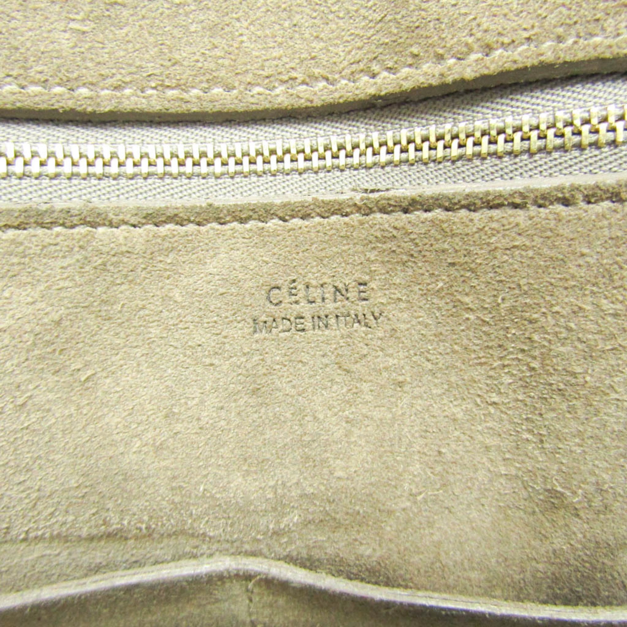 Celine Ring Bag Medium 176083 Women's Leather Tote Bag Grayish