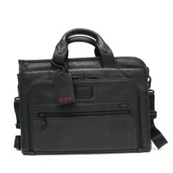 Tumi Slim Deluxe Portfolio 96110DH Men's Leather Briefcase Black