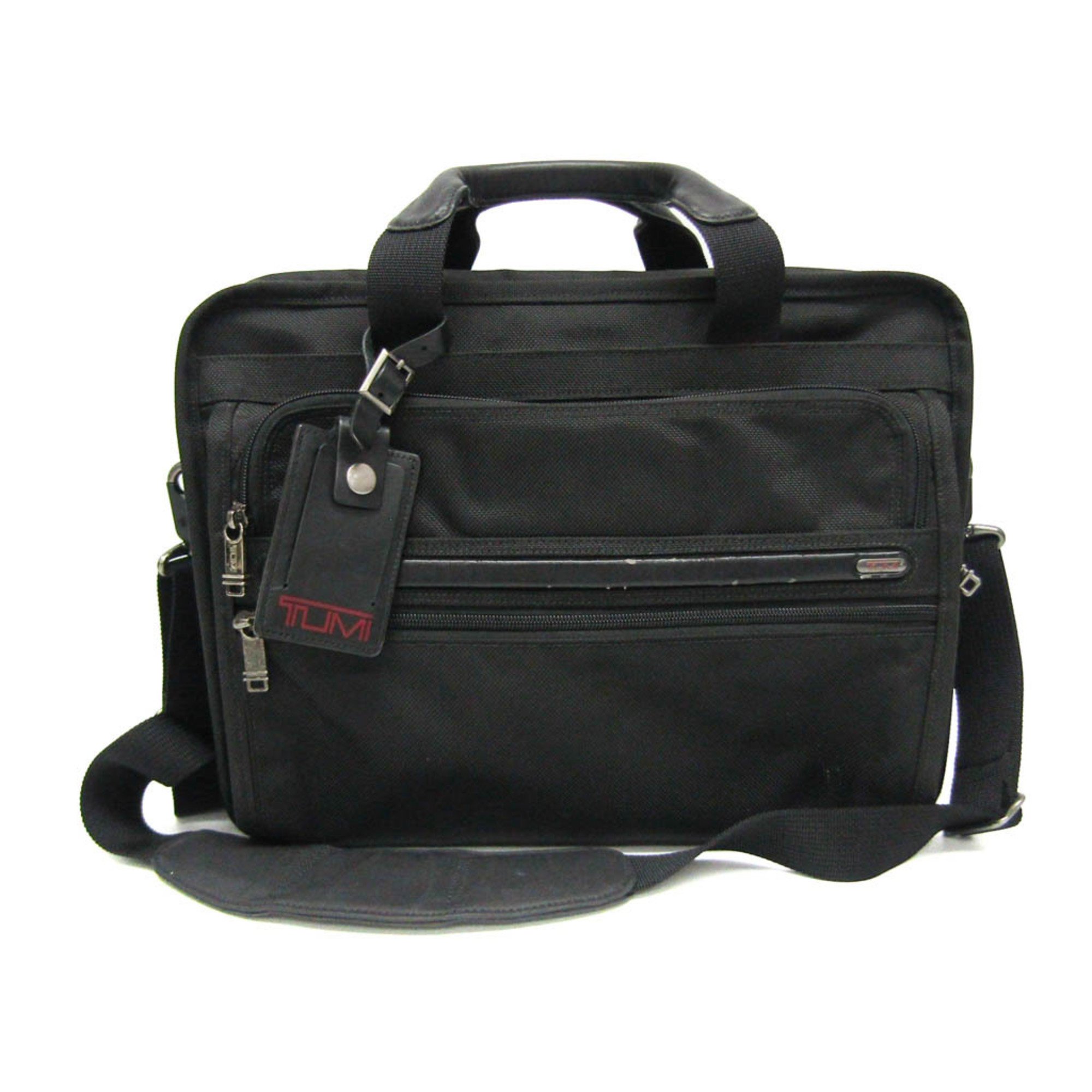 Tumi Alpha Essential 26130D4 Men s Nylon Canvas Briefcase Laptop Bag Shoulder Bag Black eLADY Globazone