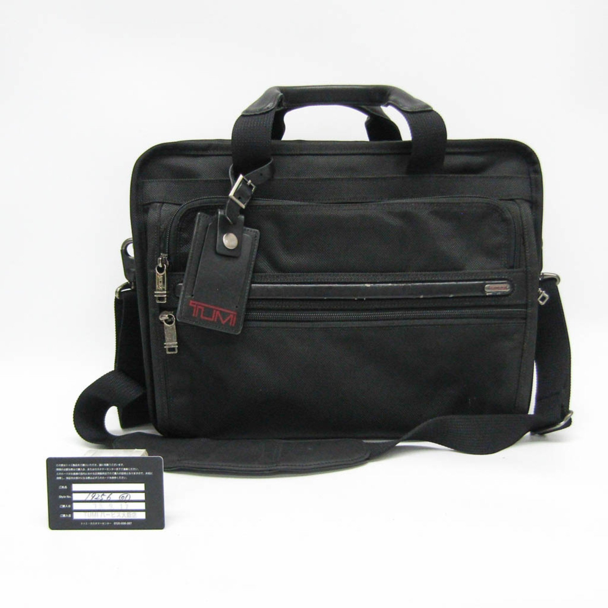 Tumi Alpha Essential 26130D4 Men's Nylon Canvas Briefcase,Laptop Bag,Shoulder Bag Black