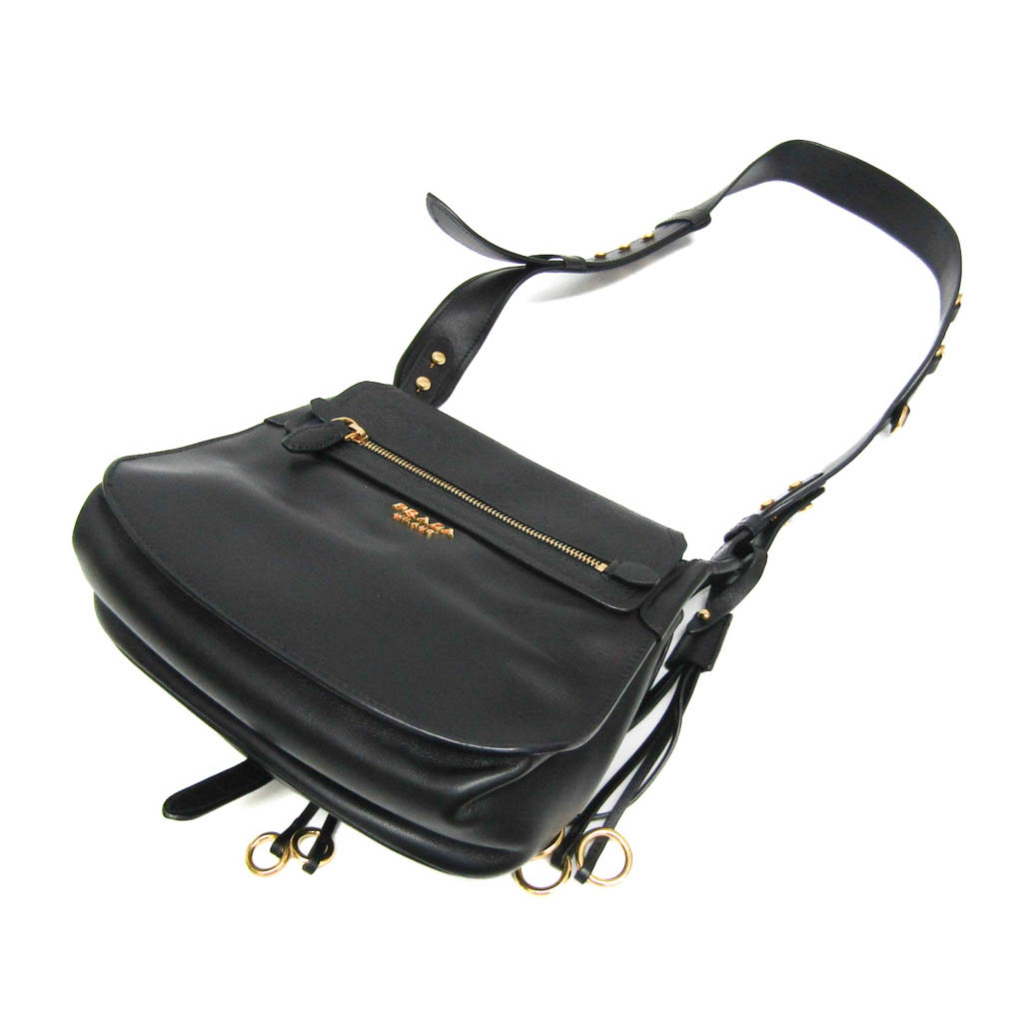 Prada 1BD050 Women's Saffiano Cuir,Leather Shoulder Bag Nero