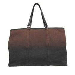 Bottega Veneta Women,Men Leather,Canvas Tote Bag Black,Dark Brown