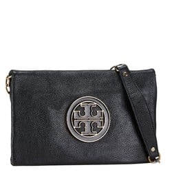 Tory Burch Chain Shoulder Bag Black Leather Women's