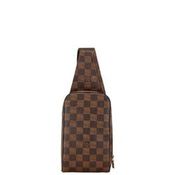 Louis Vuitton Damier Geronimos Body Bag Waist N51994 Brown PVC Leather Women's LOUIS VUITTON