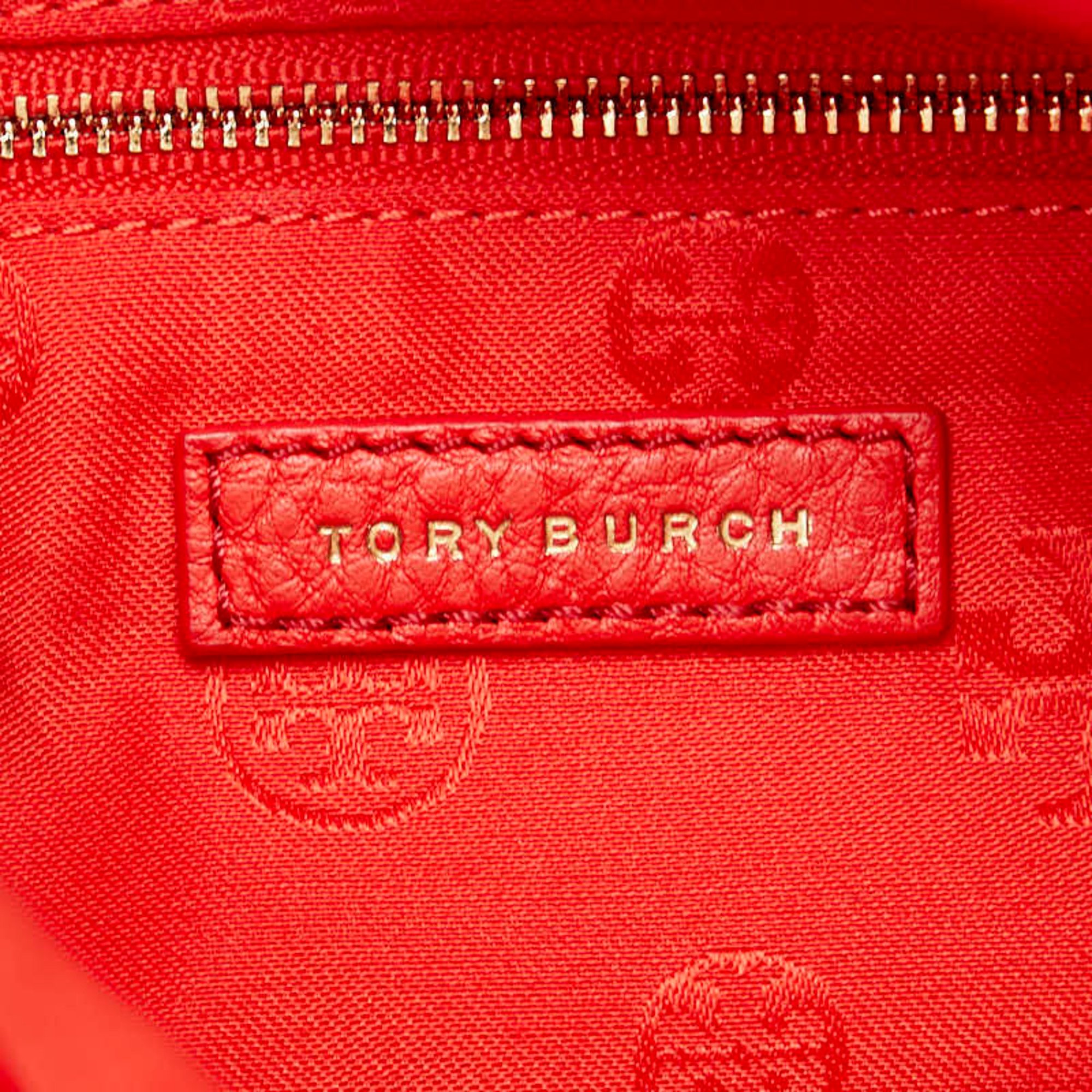 Tory Burch Shoulder Bag Red Leather Women's