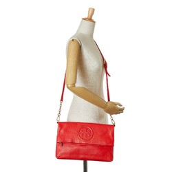 Tory Burch Shoulder Bag Red Leather Women's