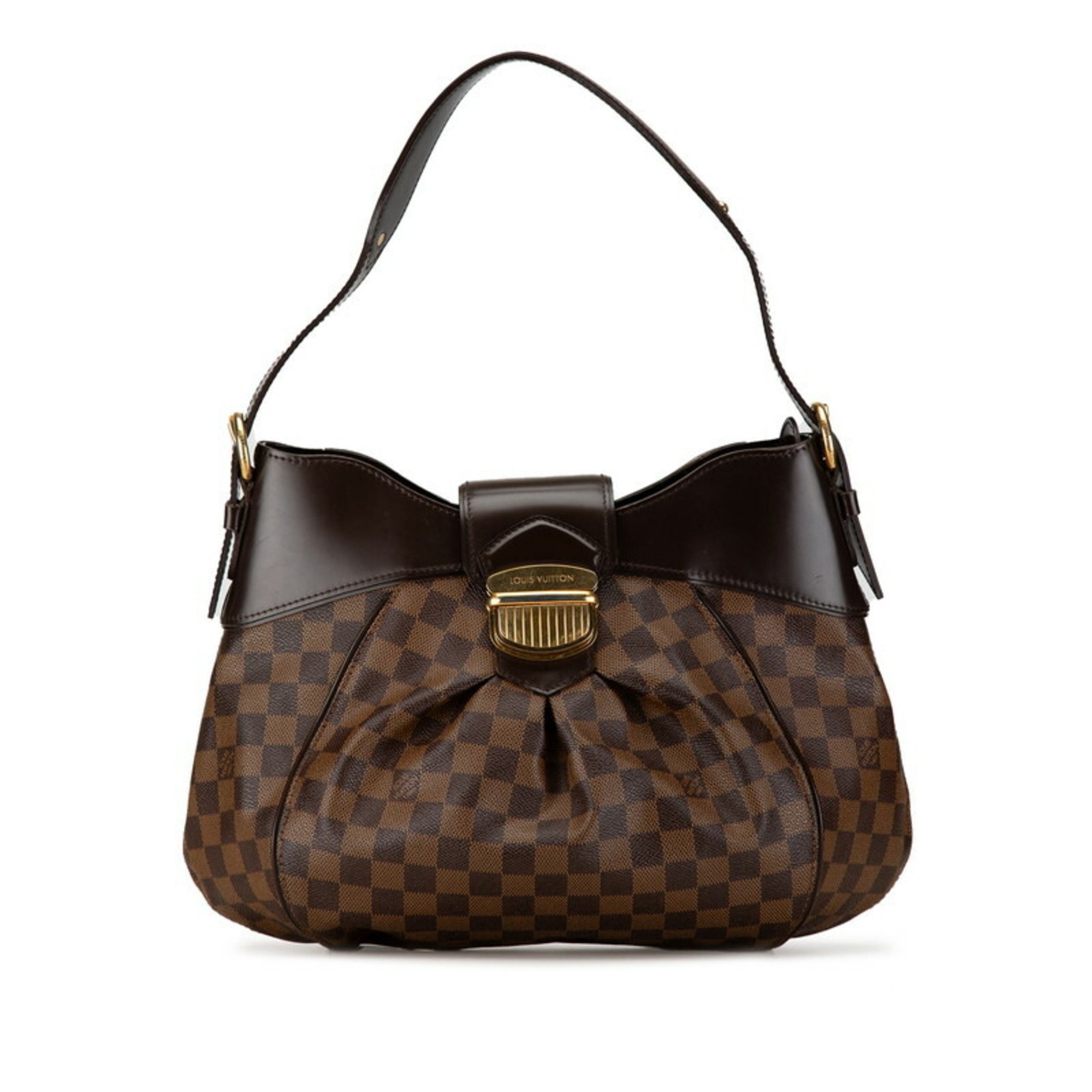 Louis Vuitton Damier Sistine MM Shoulder Bag N41541 Brown PVC Leather Women's LOUIS VUITTON