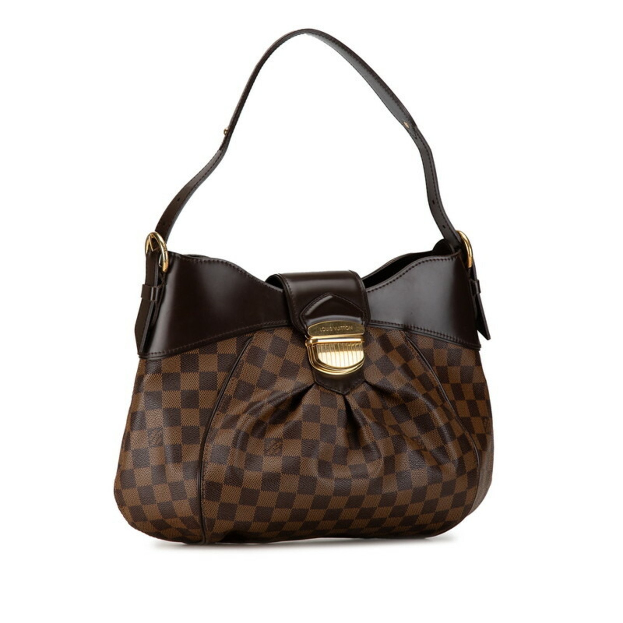 Louis Vuitton Damier Sistine MM Shoulder Bag N41541 Brown PVC Leather Women's LOUIS VUITTON