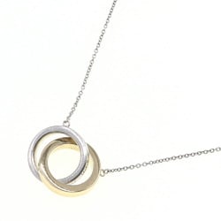 Tiffany Necklace Interlocking Circle Pendant SV Sterling Silver 925 750YG Combi Women's TIFFANY&CO