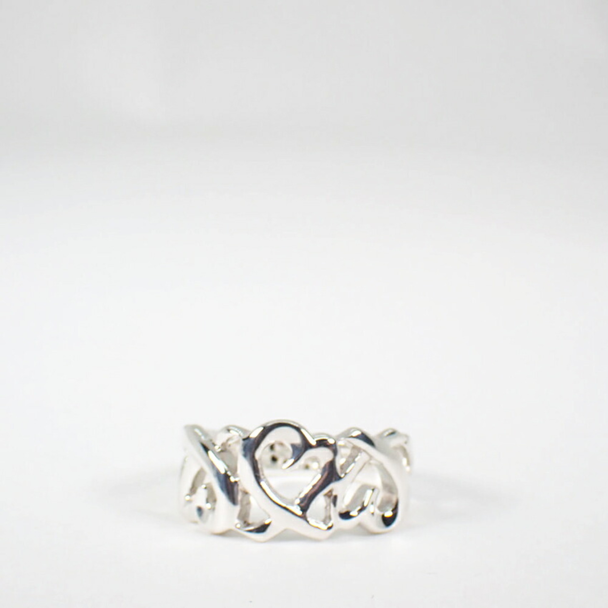 TIFFANY 925 Triple Loving Heart Ring Size 8