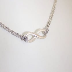 TIFFANY 925 infinity double chain necklace