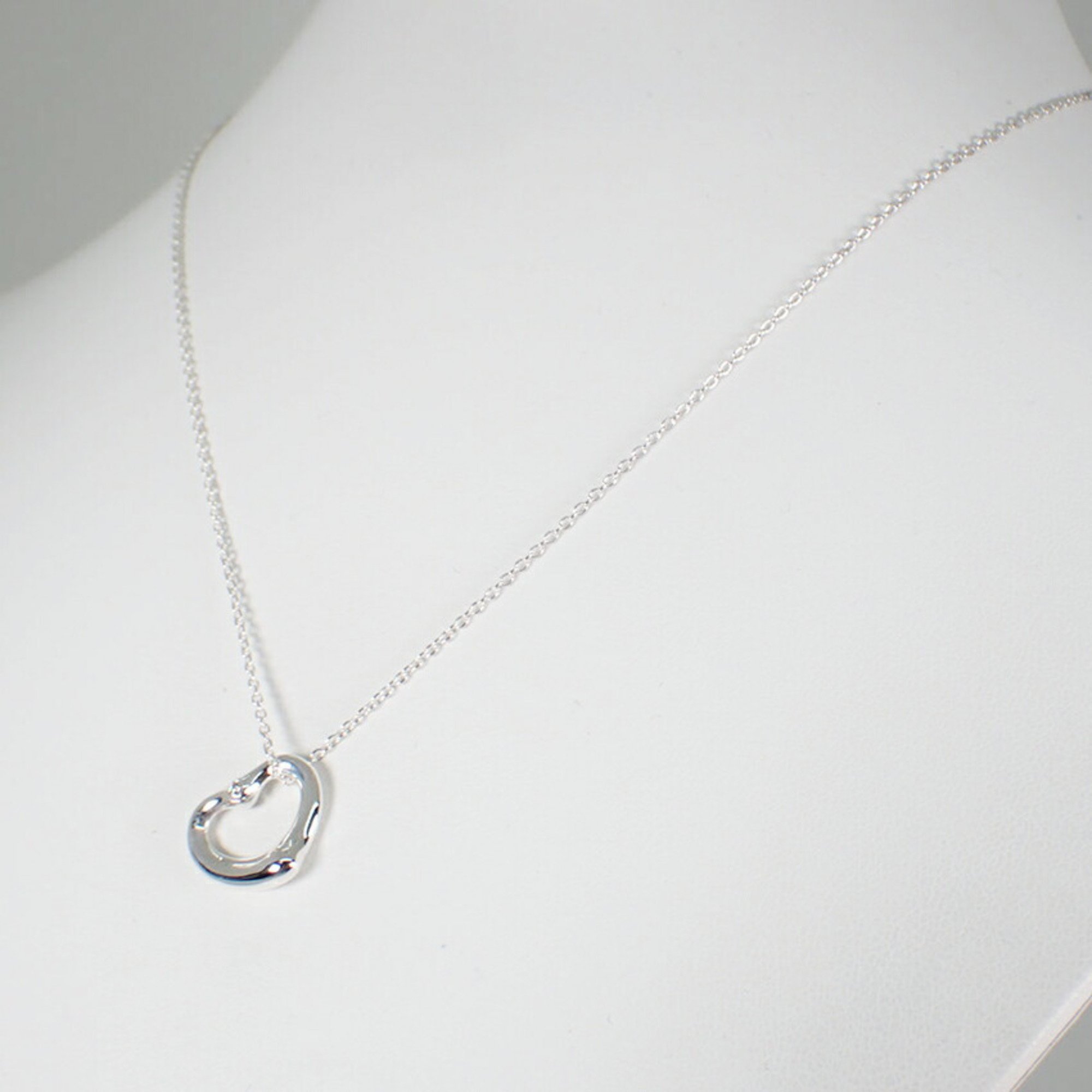 TIFFANY 925 Diamond Heart Pendant Necklace