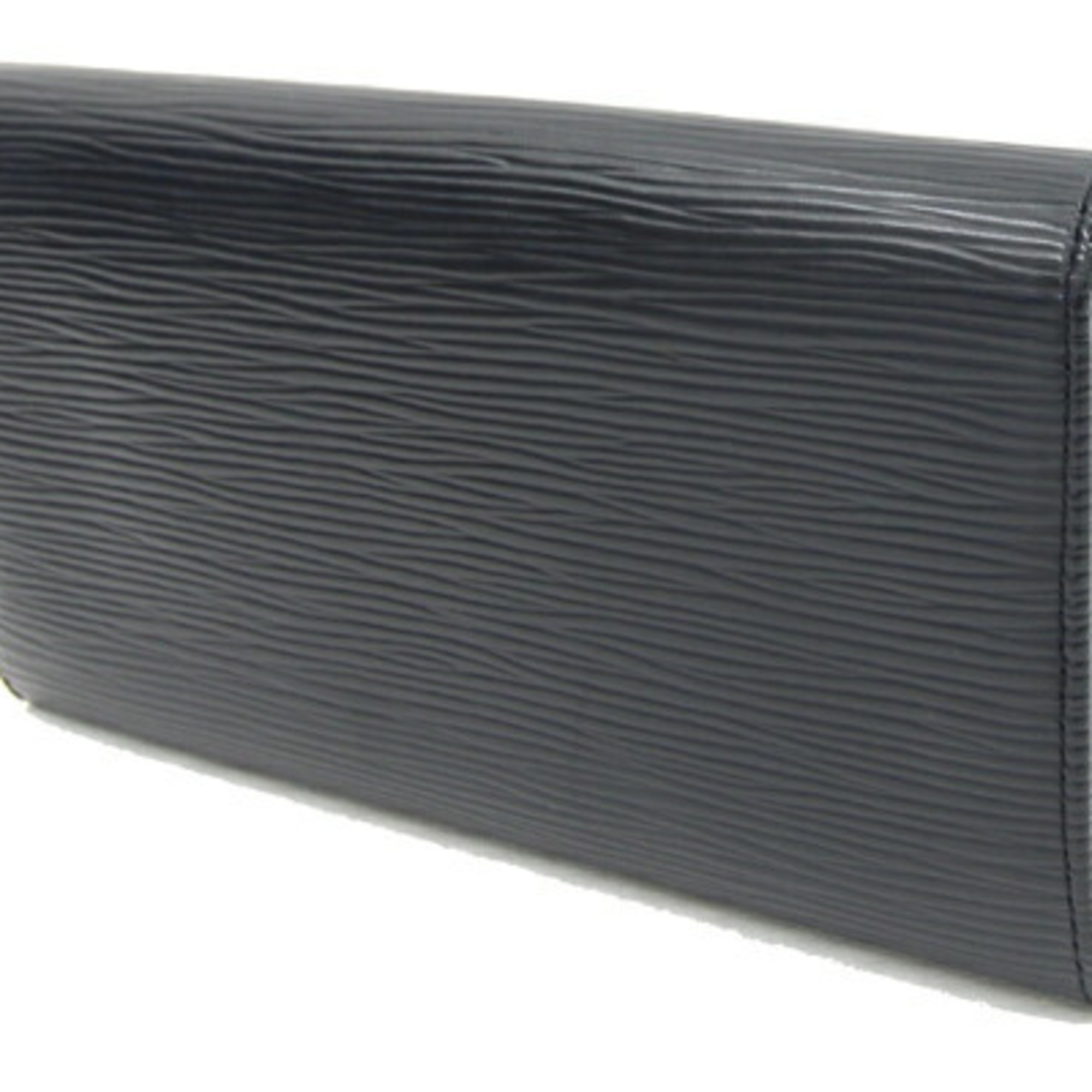 Louis Vuitton Bi-fold Long Wallet Epi Porto Monnaie Credit M63592 Noir Black Men's LOUIS VUITTON