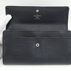 Louis Vuitton Bi-fold Long Wallet Epi Porto Monnaie Credit M63592 Noir Black Men's LOUIS VUITTON