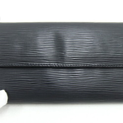 Louis Vuitton Bi-fold Long Wallet Epi Porto Monnaie Credit M63592 Noir Black Men's LOUIS VUITTON