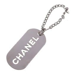 Chanel Bag Charm A25216 Silver Metal 05V 2015 Model Women's Key Holder Ring Plate Dog Tag CHANEL