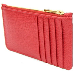 Dolce & Gabbana Coin Case BI1032 Red Leather Purse Card Fragment Women's DOLCE&GABBANA