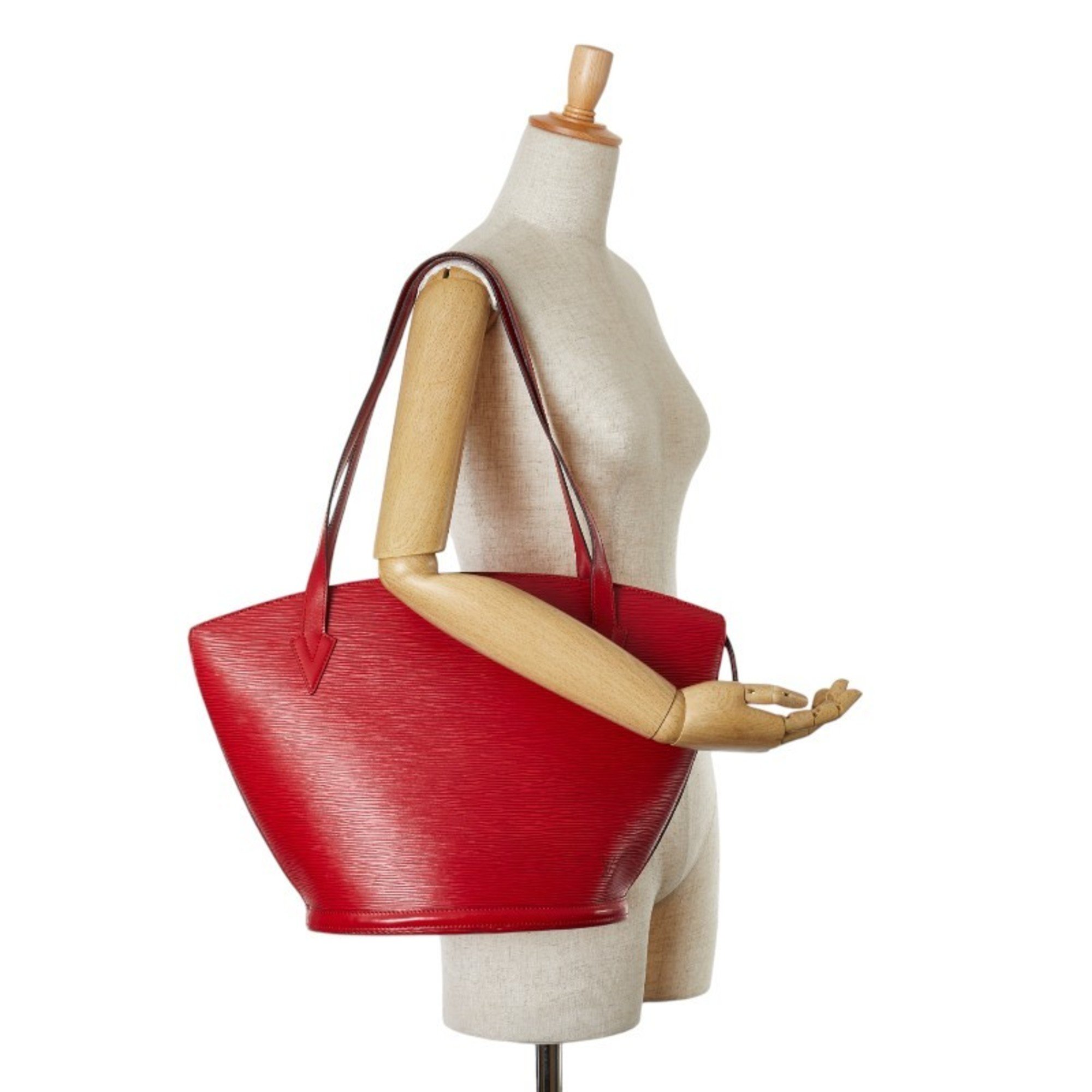 Louis Vuitton Epi Saint Jacques Shoulder Bag Tote M52267 Castilian Red Leather Women's LOUIS VUITTON