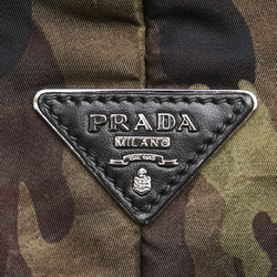 Prada Camouflage Triangle Plate Reversible Handbag Shoulder Bag BR4521 Khaki Black Nylon Women's PRADA