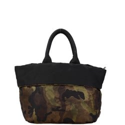 Prada Camouflage Triangle Plate Reversible Handbag Shoulder Bag BR4521 Khaki Black Nylon Women's PRADA