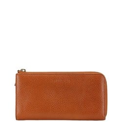 Gucci L-shaped long wallet 332747 brown leather ladies GUCCI