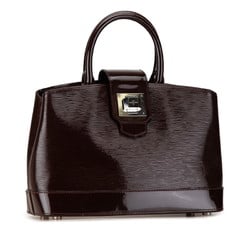 Louis Vuitton Epi Electric Mirabeau GM Handbag Tote Bag M40454 Prune Brown Patent Leather Women's LOUIS VUITTON