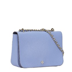 Tory Burch Handbag Chain Shoulder Bag Blue Leather Women's