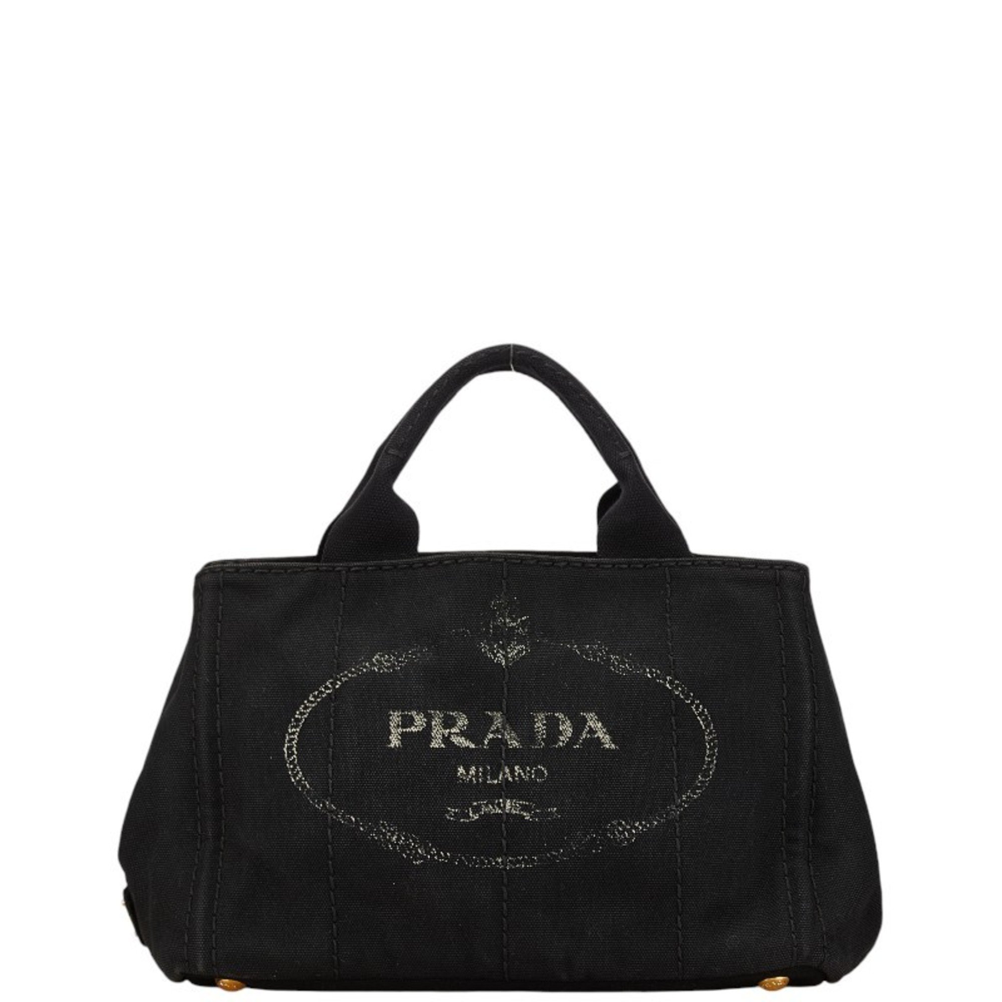 Prada Canapa Handbag Black Canvas Women's PRADA