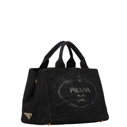 Prada Canapa Handbag Black Canvas Women's PRADA