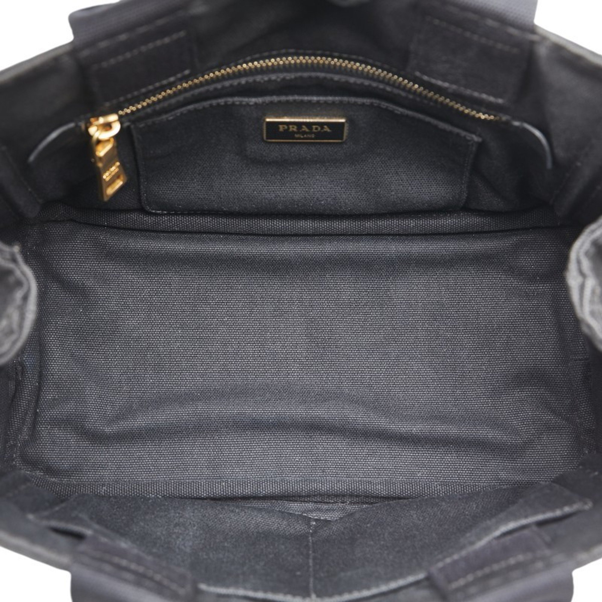 Prada Canapa Handbag Black Canvas Women's PRADA