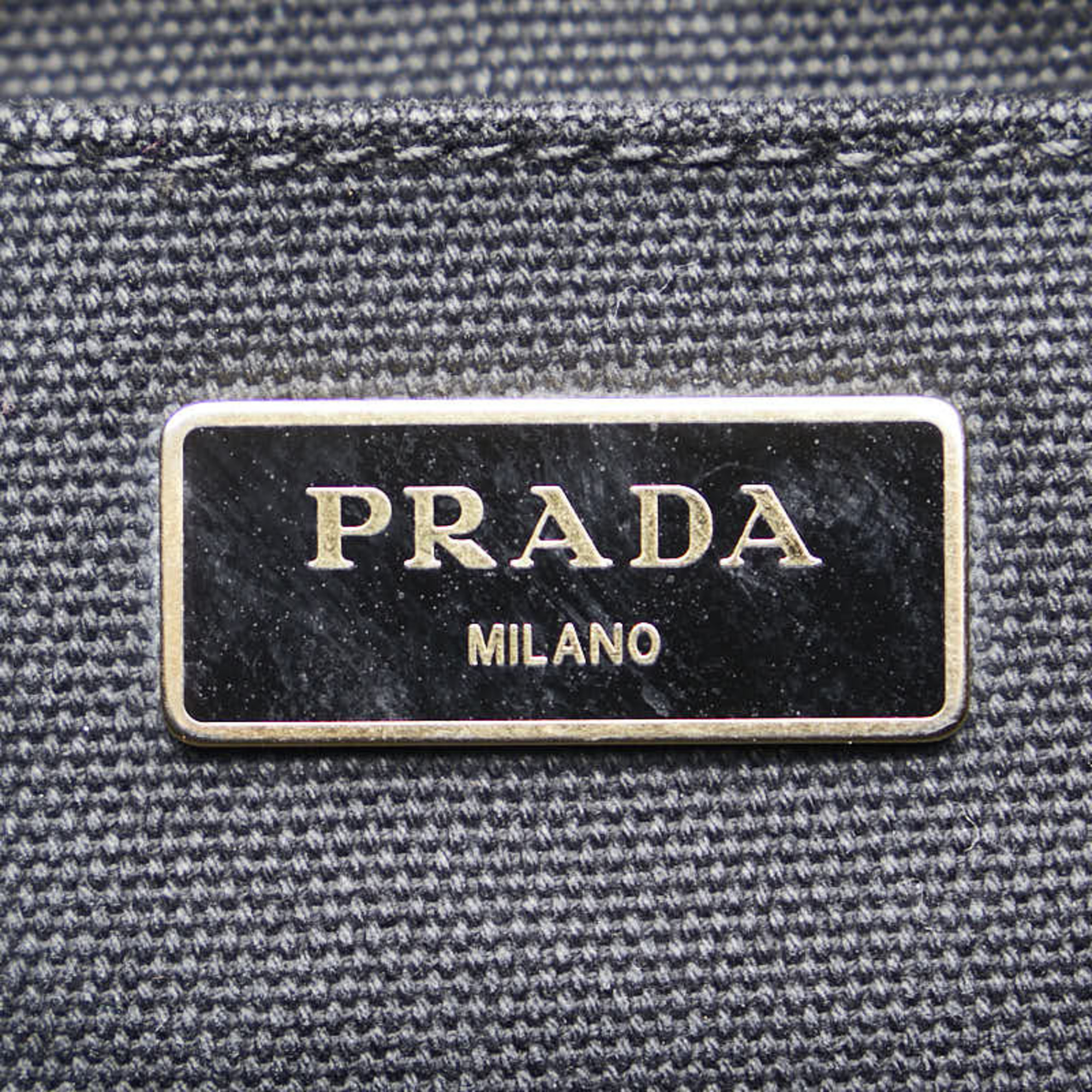 Prada Canapa Handbag Black Canvas Women's PRADA