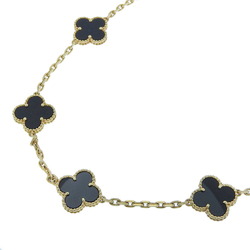 Van Cleef & Arpels VAN CLEEF ARPELS VCA Alhambra Necklace K18YG 10P Onyx Clover