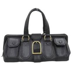 CELINE Doctor's Bag Handbag Leather Black Rectangle