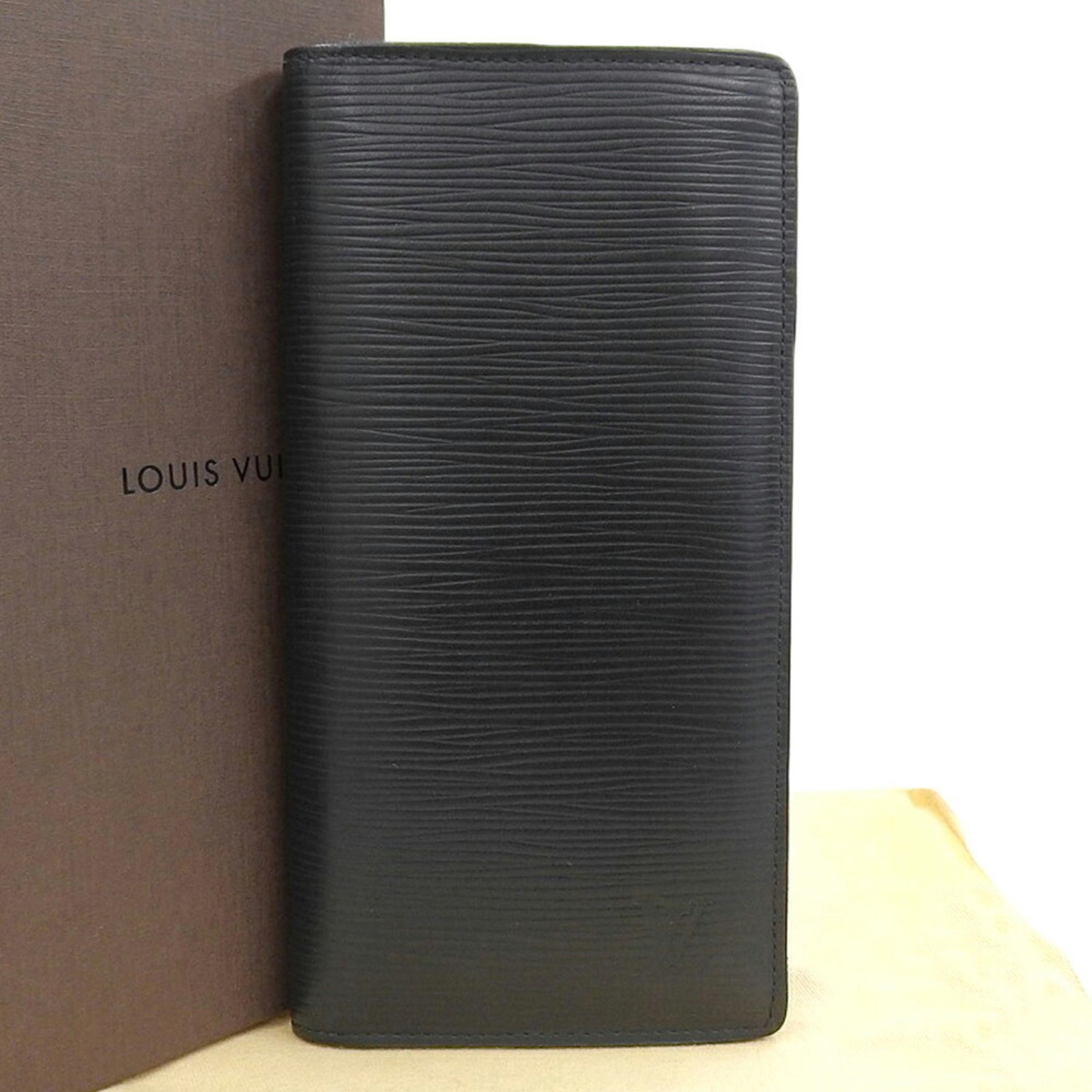 Louis Vuitton Epi Portefeuille Brazza M60622 Bi-fold Long Wallet Noir