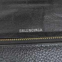 BALENCIAGA Long Wallet 594289 Leather Black