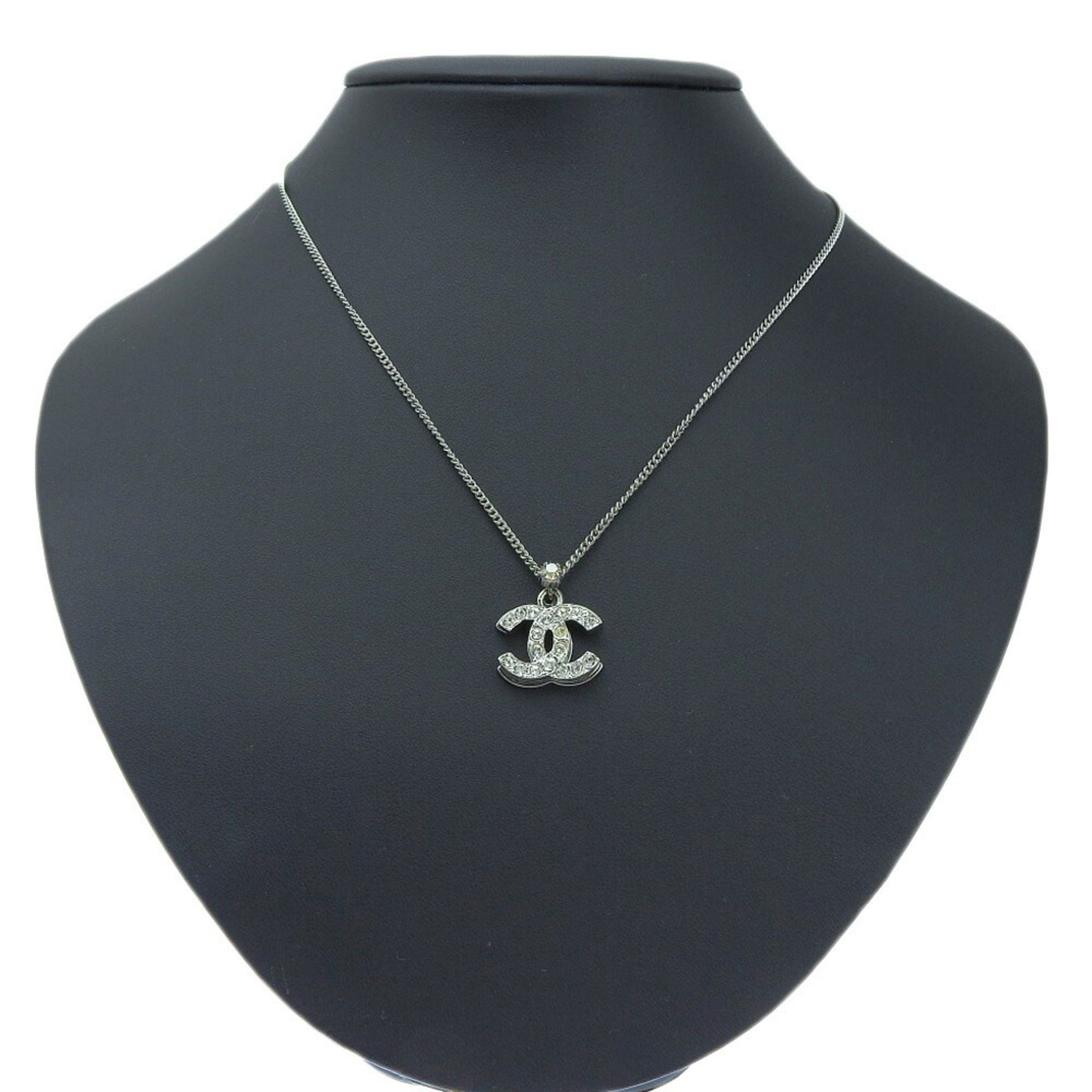 CHANEL Double Coco Mark Necklace with Plate 06P