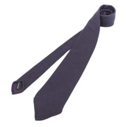 Hermes HERMES tie cashmere purple solid color