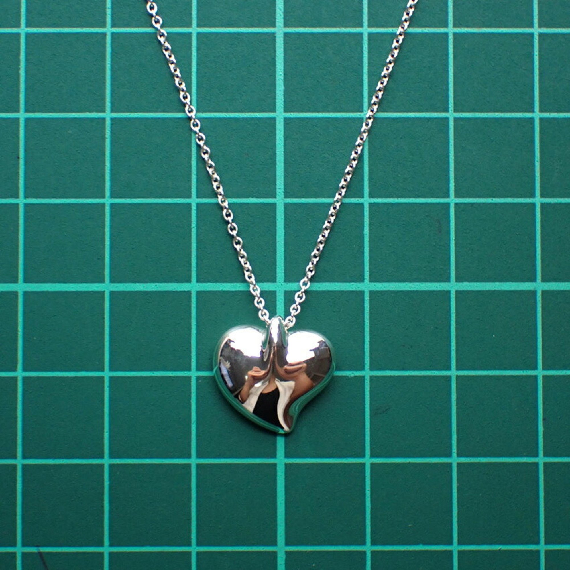 TIFFANY 925 Full Heart Pendant Necklace