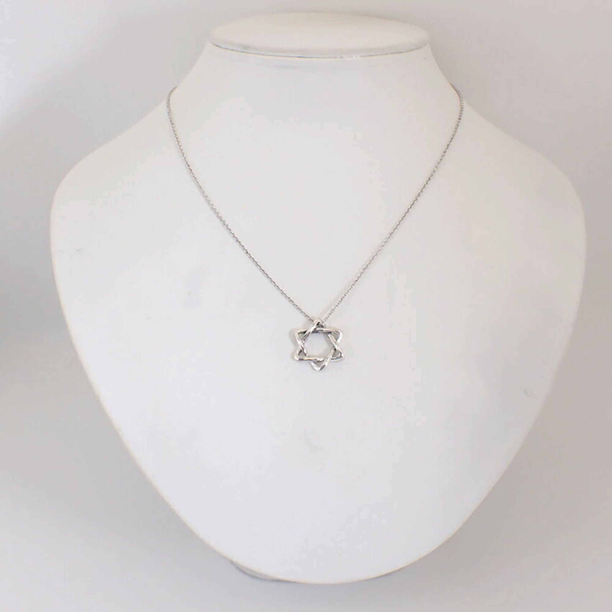 TIFFANY 925 Star of David Pendant Necklace